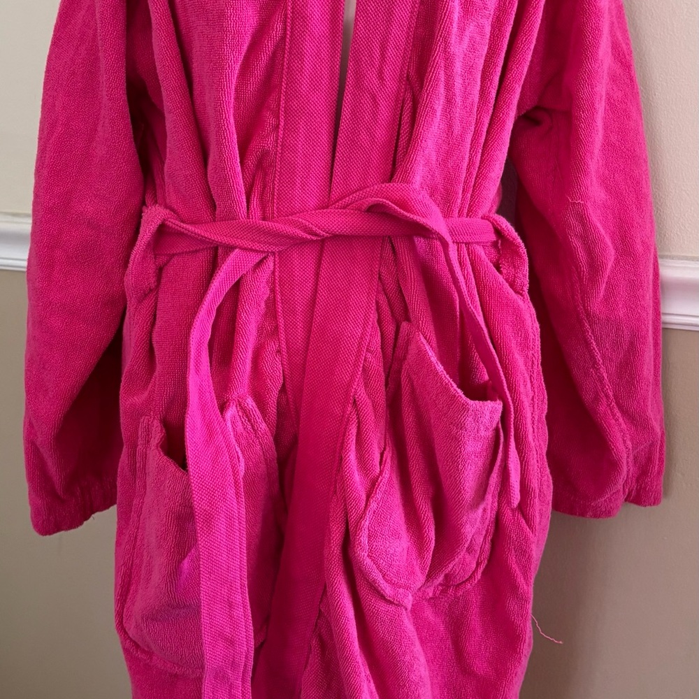 Lacoste pink terry cloth Bathrobe - Picture 3 of 4